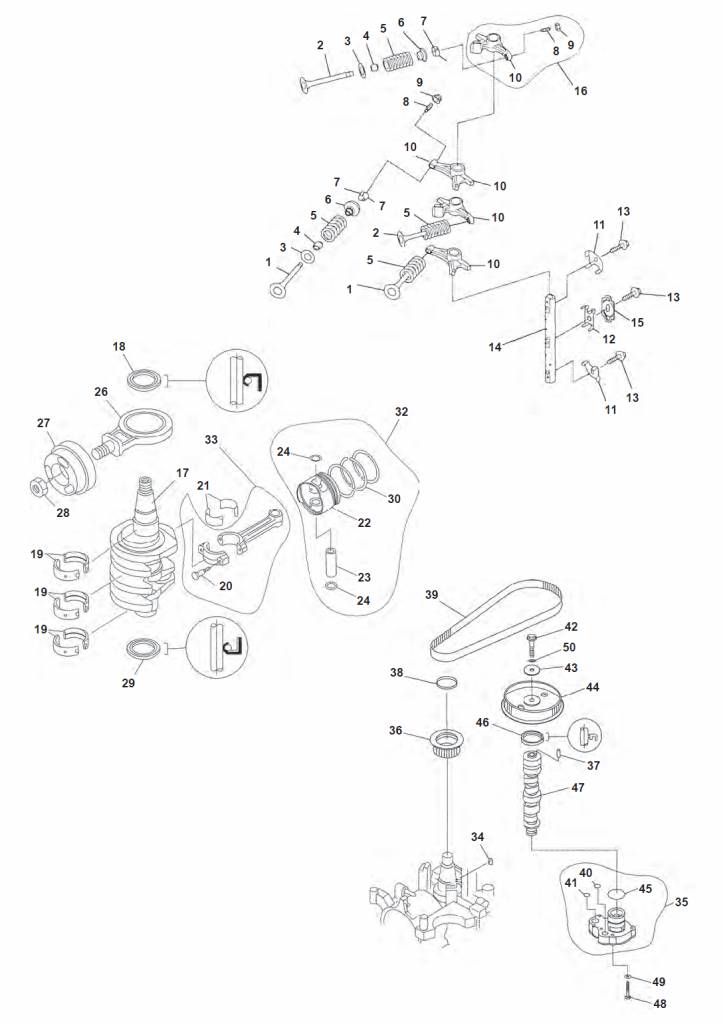 F20 / F25 2-Cil. 4-Takt Krukas F20 / F25 2-Cil. 4-Takt Krukas