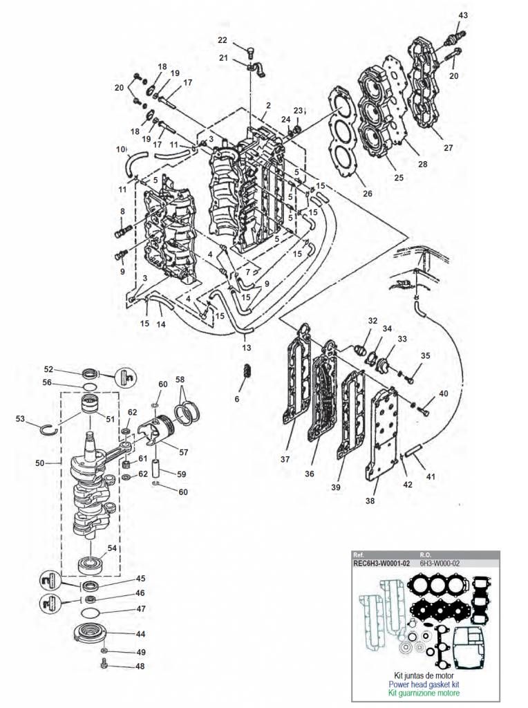 50 / 60 / 70 PK 2-Takt 3-Cil. Blok 50 / 60 / 70 PK 2-Takt 3-Cil. Blok