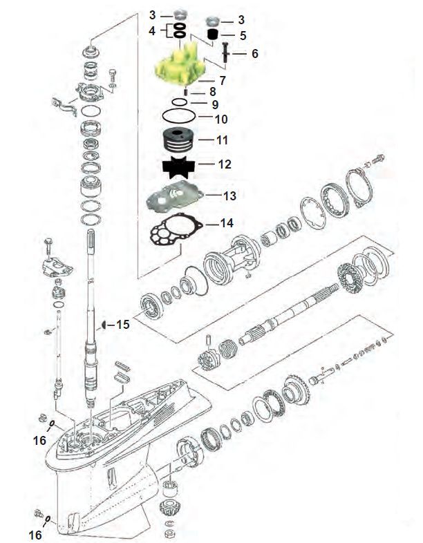 F225 / F250 / F300 V6 4-Takt