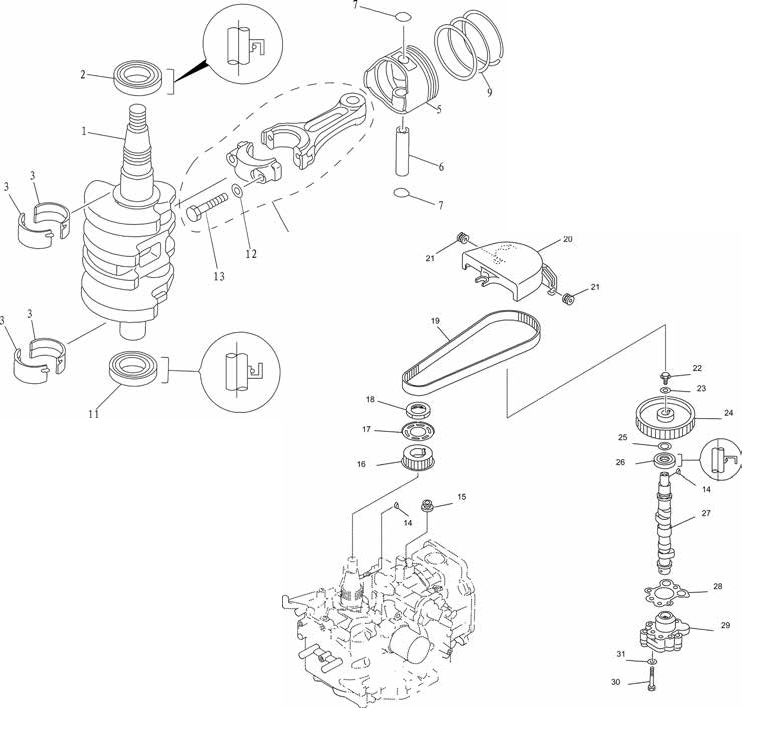 8 tot 15 PK 4-Takt 98-07 (323cc) Krukas 8 tot 15 PK 4-Takt 98-07 (323cc) Krukas