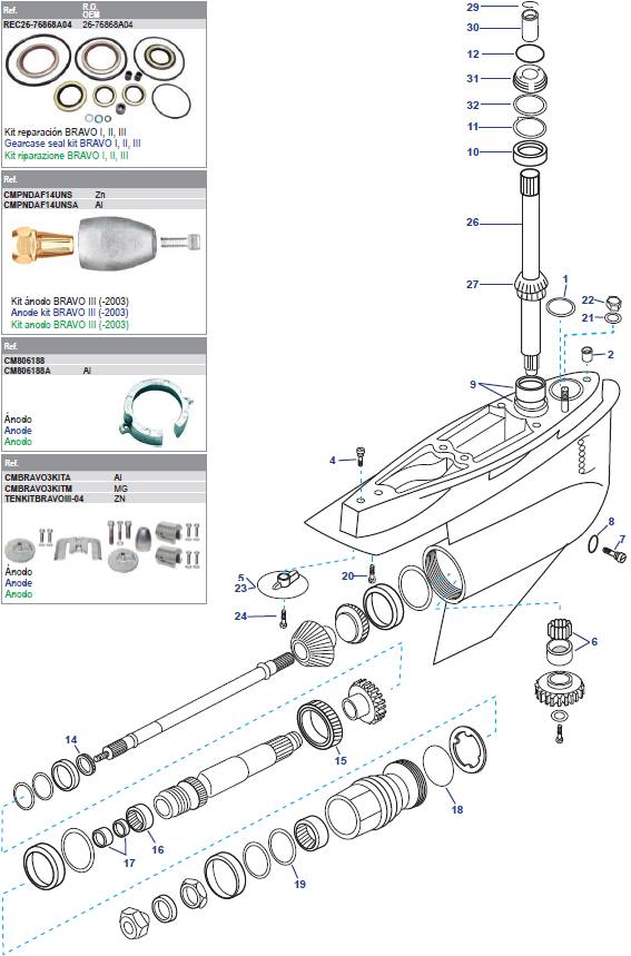Gear Housing Bravo III