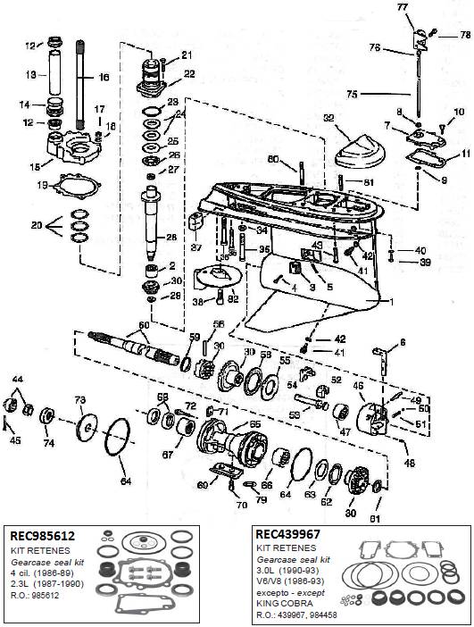 Lower Gearcase 1986-1993