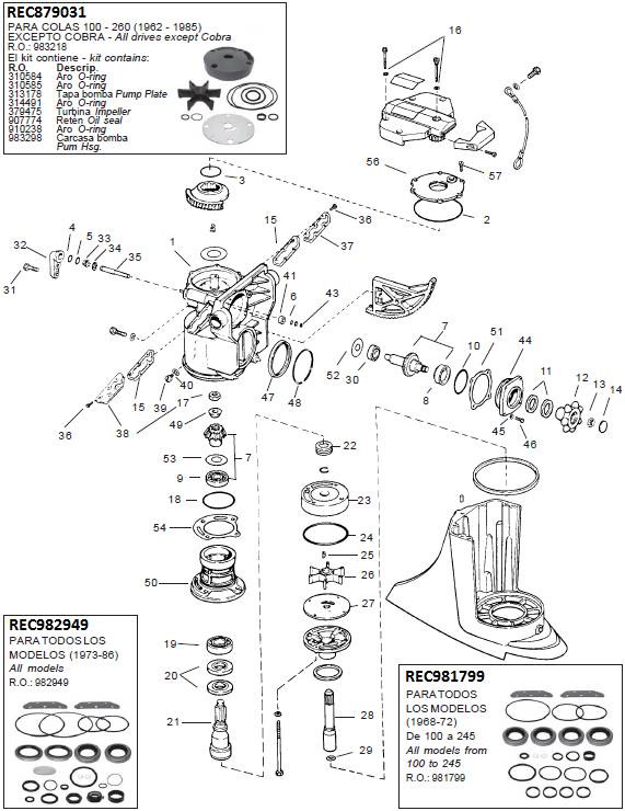 Upper Gear Housing (1973-1985)