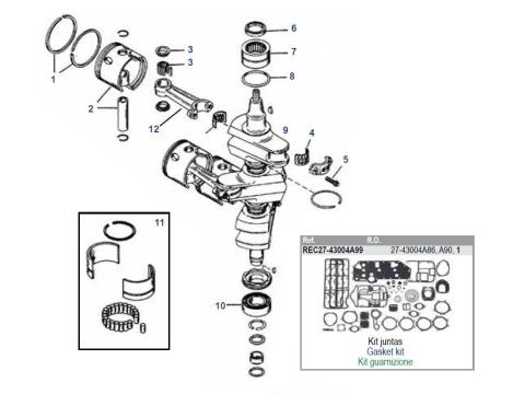 70 - 90 PK 2-Takt 3-Cil. (#9506481 - 9793576) & 65JET Krukas