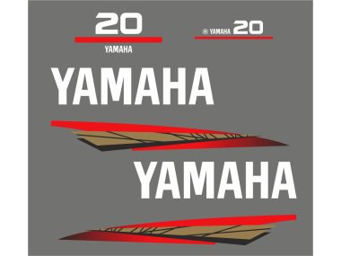 Yamaha 20 PK 1998-2004 Sticker Set Goud