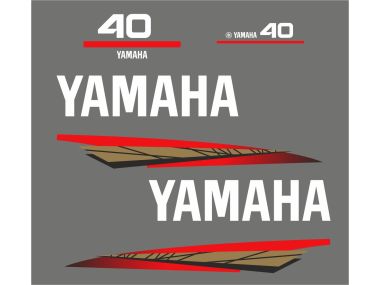 Yamaha 40 PK 1998-2004 Sticker Set Goud
