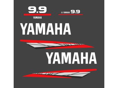 Yamaha 9.9 PK 1998-2004 Sticker Set Grijs