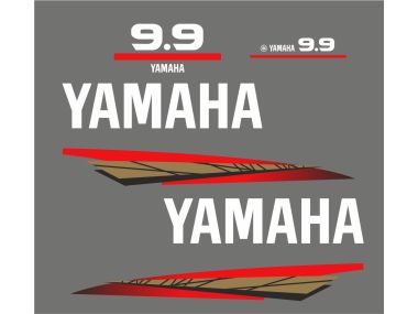 Yamaha 9.9 PK 1998-2004 Sticker Set Goud