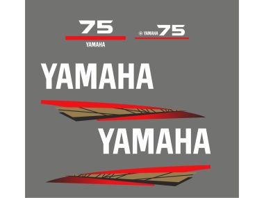 Yamaha 75 PK 1998-2004 Sticker Set Goud