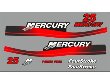 Mercury 25 PK 1999-2006 Sticker Set