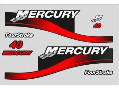 Mercury 40 PK 2001 Sticker Set