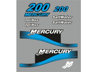 Mercury 200 PK 1999-2004 Sticker Set
