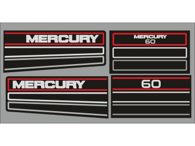 Mercury 60 PK 1990-1991 Sticker Set