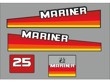 Mariner 25 PK 1980 Sticker Set
