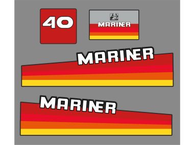 Mariner 40 PK 1980 Sticker Set