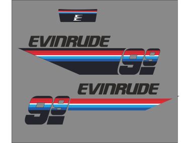 Evinrude 9.9 PK 1978 Sticker Set