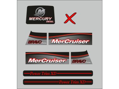 MerCruiser Bravo Three Diesel 2017 Sticker Set