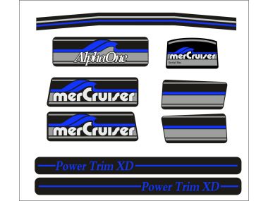 MerCruiser Alpha One Sticker Set Blauw