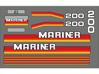 Mariner 200 PK 1984-1990 Sticker Set
