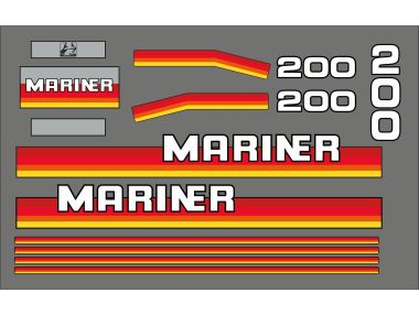 Mariner 200 PK 1984-1990 Sticker Set