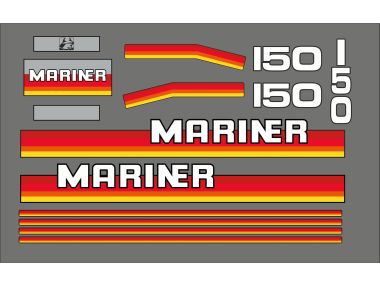 Mariner 150 PK 1990 Sticker Set