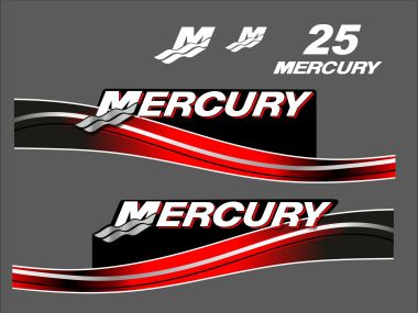 Mercury 25 PK 2005-2007 Sticker Set