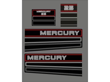 Mercury 25 PK Sticker Set