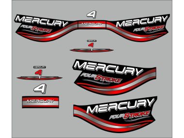 Mercury 4 PK FourStroke 1998 Sticker Set
