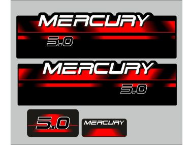 Mercury 5 PK 1994-1998 Sticker Set
