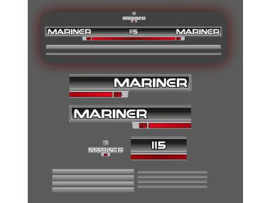 Mariner 115 PK 1988 Sticker Set