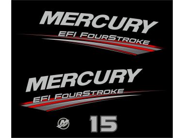 Mercury 15 PK EFI FourStroke 2019 Sticker Set