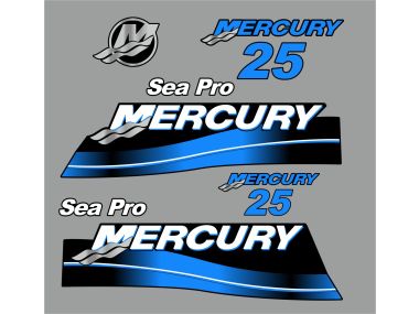 Mercury 25 PK SeaPro 2007 Sticker Set