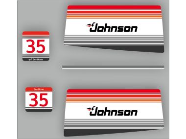 Johnson 35 PK Sea Horse 1988 Sticker Set