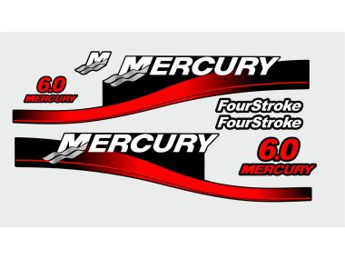 Mercury 6 PK Sticker Set