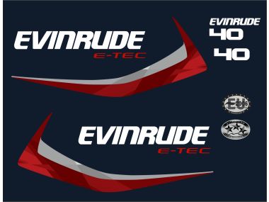 Evinrude E-Tec 40 PK Sticker Set