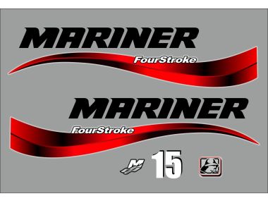 Mariner 15 PK FourStroke Sticker Set