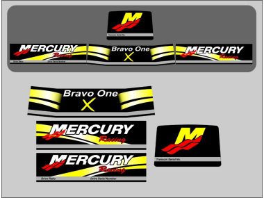 MerCruiser Bravo One x Racing Sticker Set Geel