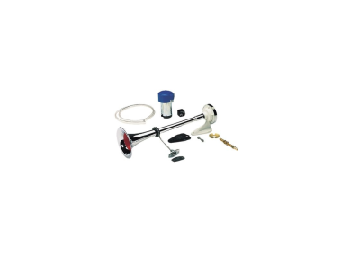 Luchthoorn verchroomd messing  met compressor, 1 toon (ALL05102)