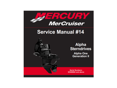 Mercruiser Alpha One GEN II Service manual (8M0065951)