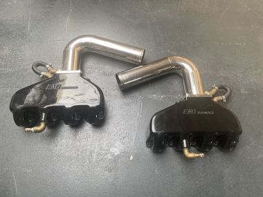 USED:  100% new condition: Eddie Marine  Thunder Exhaust System with High Performance Risers