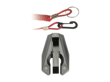 Dodemanskoord met clip voor Johnson / Evinrude motoren tot 1995 (3-arm vorkversie)