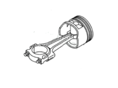 Yamaha Piston/Con Rod Assy (6D8-W1164-00-00)