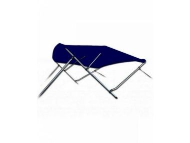 Aluminium Bimini Top ''Navishade'' met 3 bogen (Blauw) incl. opberghoes