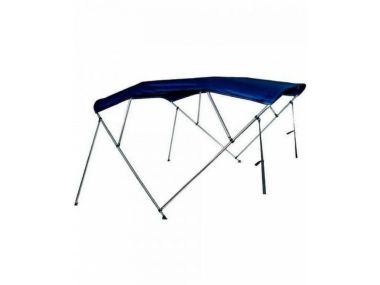 Aluminium Bimini Top ''Navishade'' met 4 bogen (Blauw) incl. opberghoes