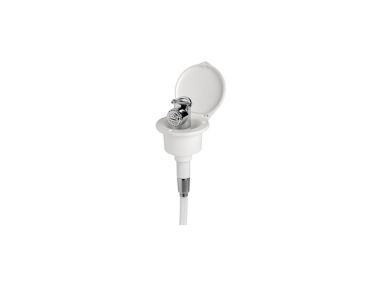 Elegant shower box white finish PVC hose 2.5 m Flat mounting  (15.246.00)