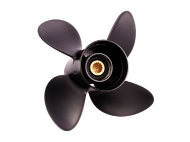 Yamaha / Selva / Tohatsu Aluminium 4-Blads Propeller 60 t/m 130 PK 2-Takt | F75 t/m F115 4-Takt | 15 Tooth Spline