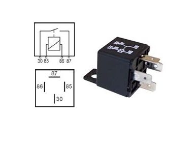 Volvo Penta Relay (12V, 30 Amp.) V6, V8, 2001, 2002, 2003, AQ125B, 131A-B-C-D, 145B, 151A-B-C (841177)