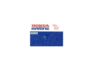 Honda marine BF25A / 20A owner's manual