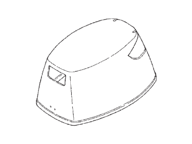 Mercury Mariner Top Cowl Silver (met tankdop) 4 / 5 / 6 HP 4-Stroke (803580T5)
