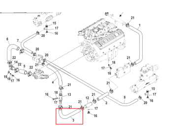 Mercruiser Hose Drain Fitting To Check Valve (864578)